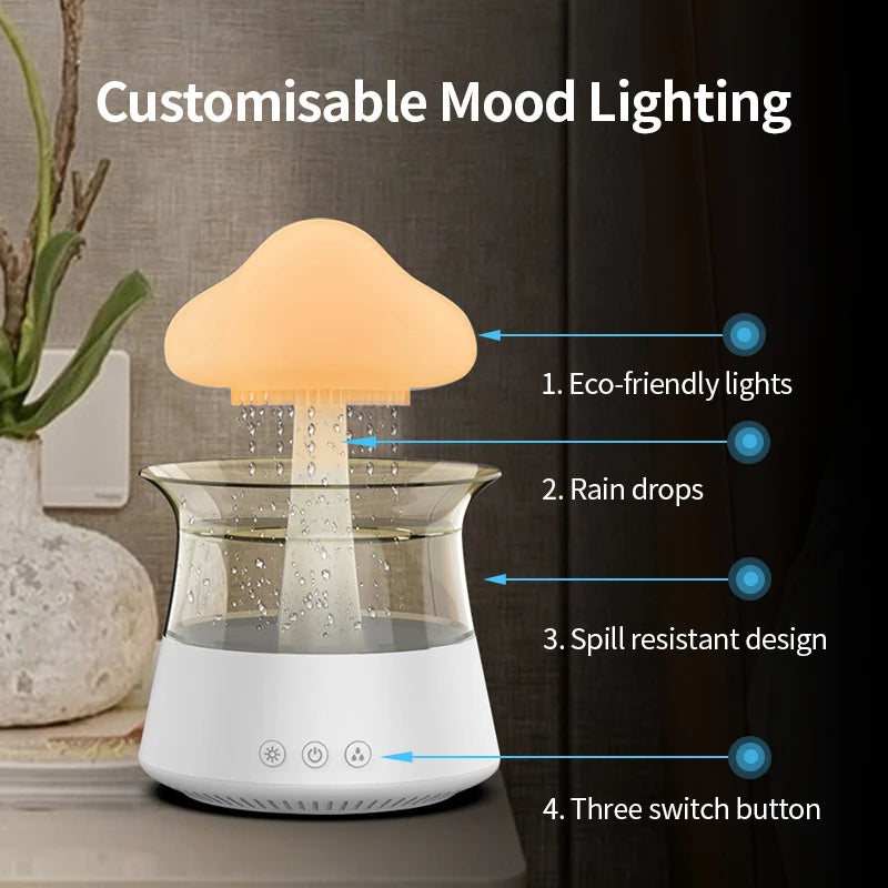 300ml Mushroom Rain Cloud Air Humidifier