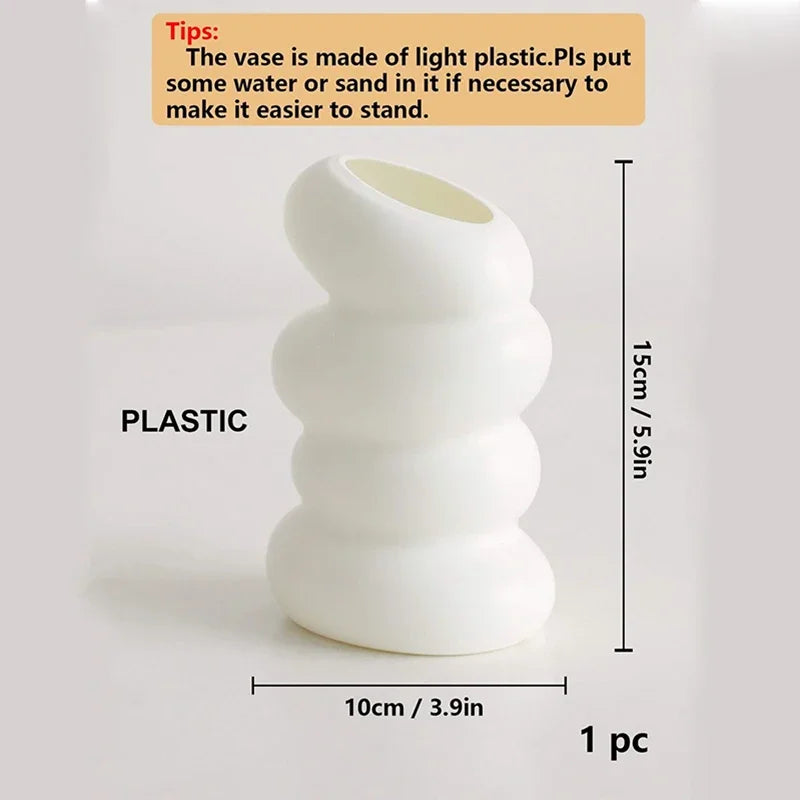 1PC Plastic Spiral Creative Flower Arrangement Vase