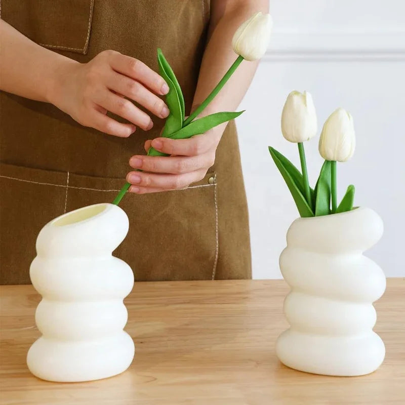 1PC Plastic Spiral Creative Flower Arrangement Vase