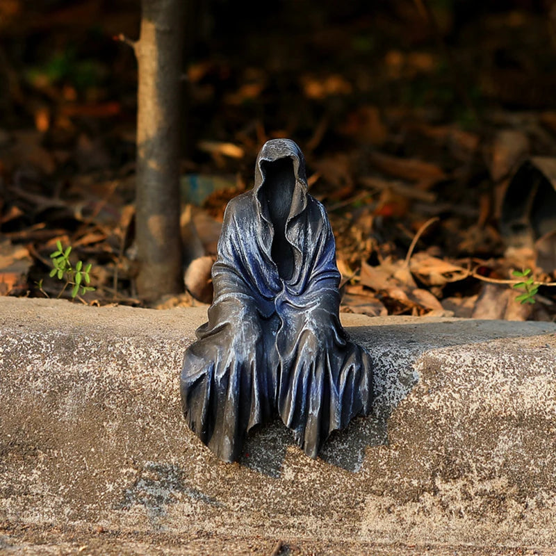 The Reaper Sitting Statue Gothic Sculptures For Home & Garden